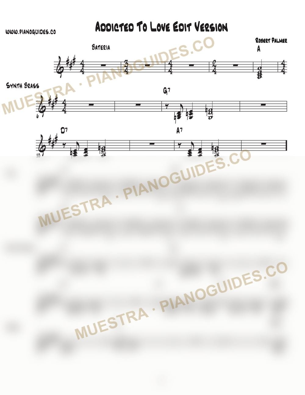 Primera página de la guía Addicted To Love (Edit Version)