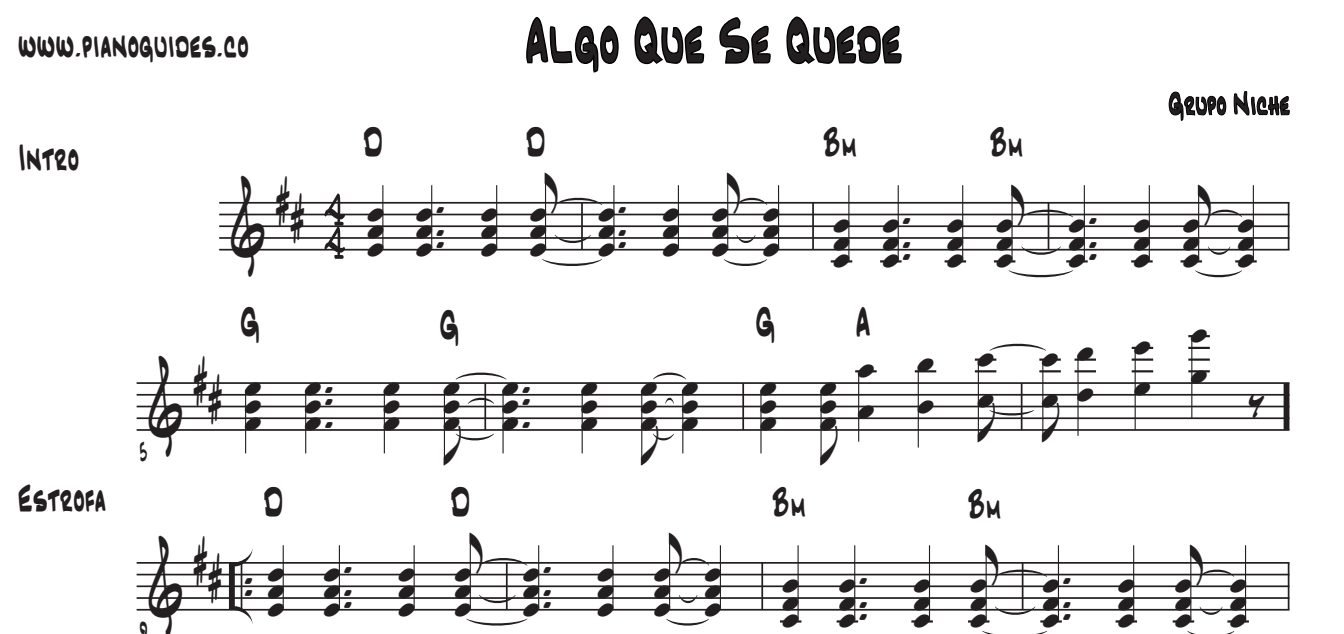 Título y primeras líneas de la guía de Algo Que Se Quede