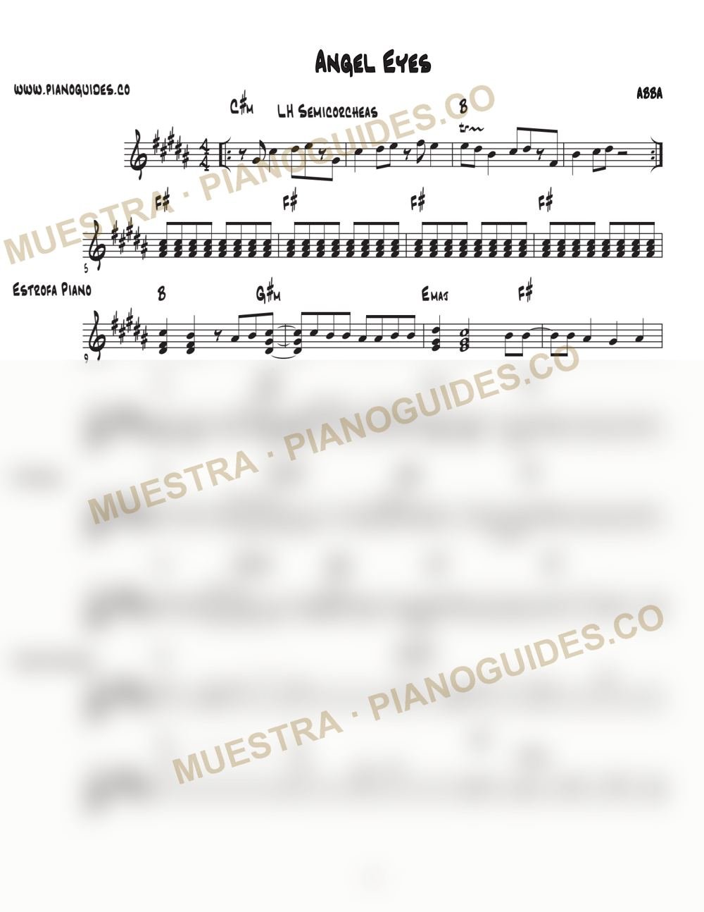 Primera página de la guía Angel Eyes