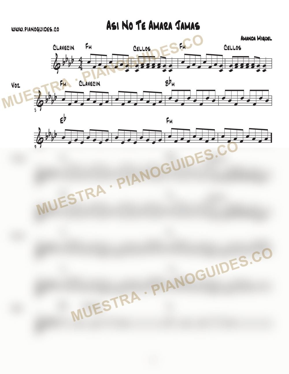 Primera página de la guía Así No Te Amará Jamás