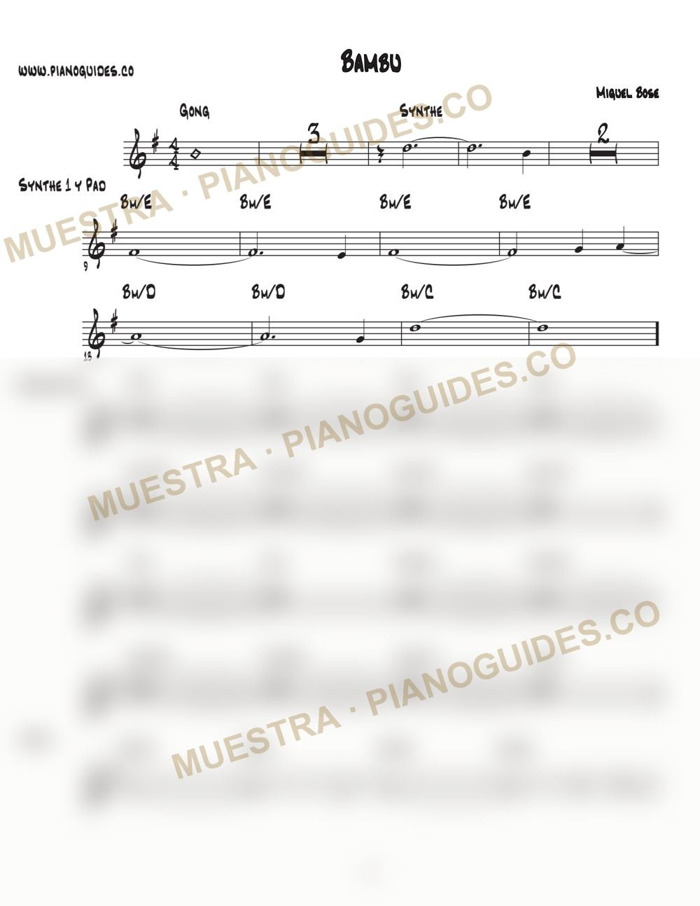 Primera página de la guía Bambú