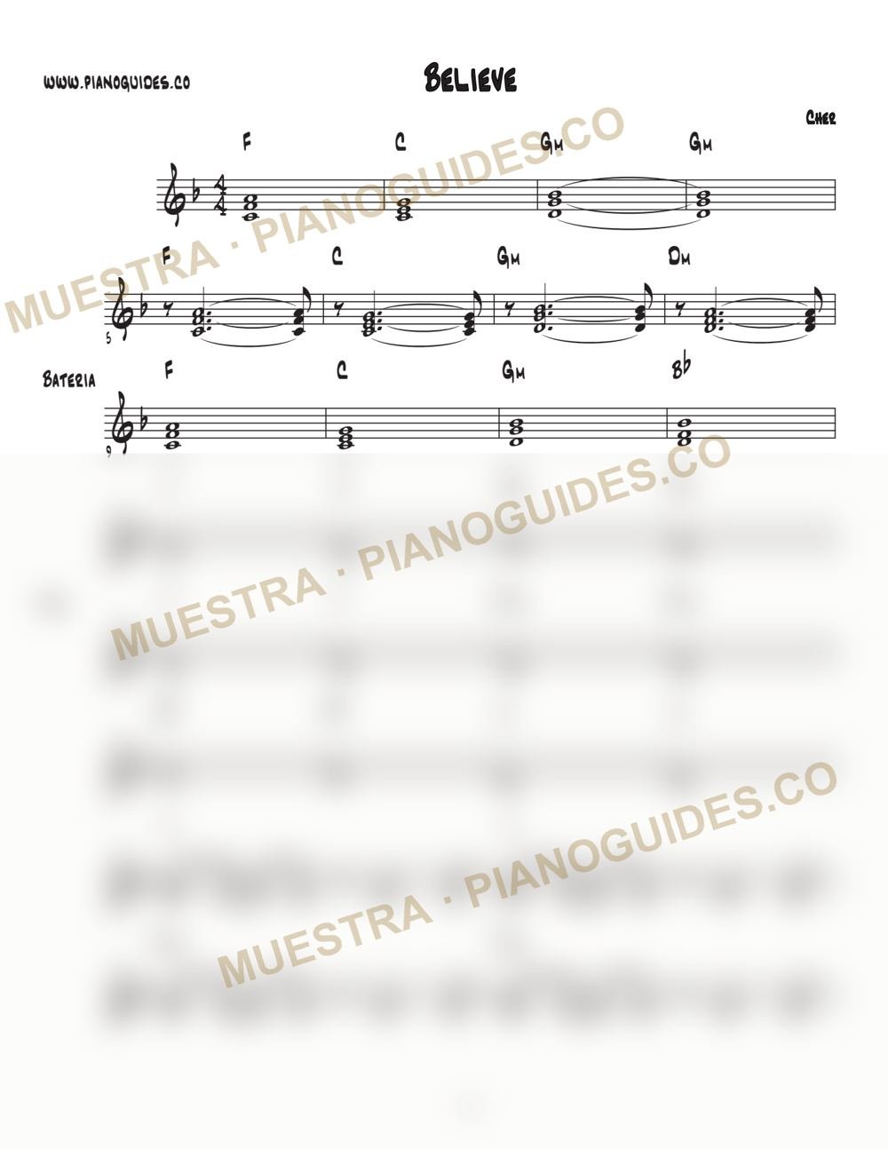 Primera página de la guía Believe
