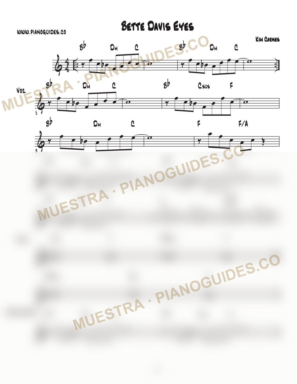 Primera página de la guía Bette Davis Eyes