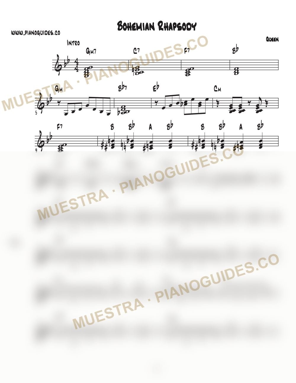 Primera página de la guía Bohemian Rhapsody