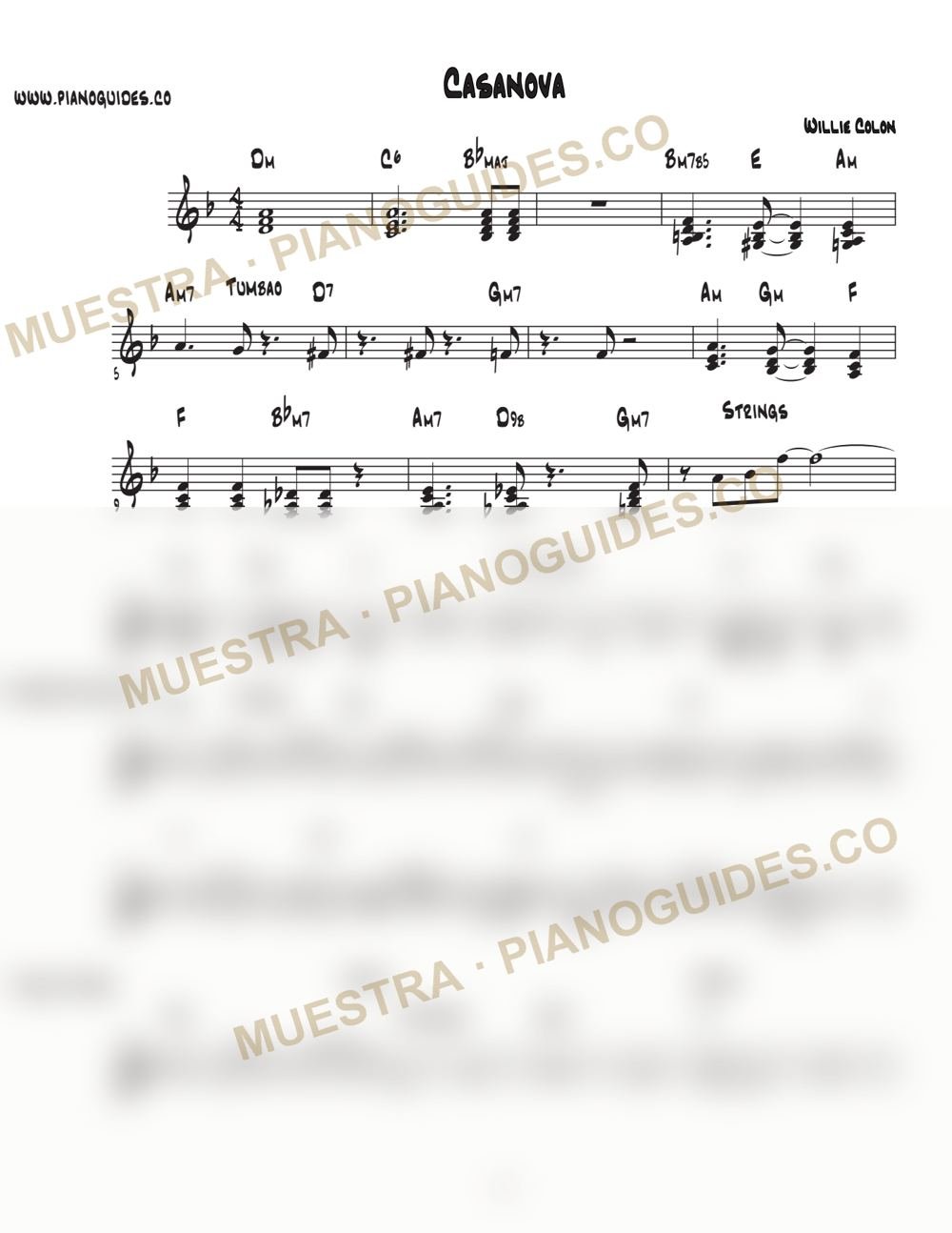 Primera página de la guía Casanova