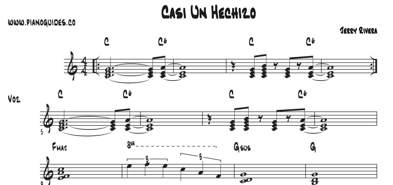 Título y primeras líneas de la guía de Casi Un Hechizo