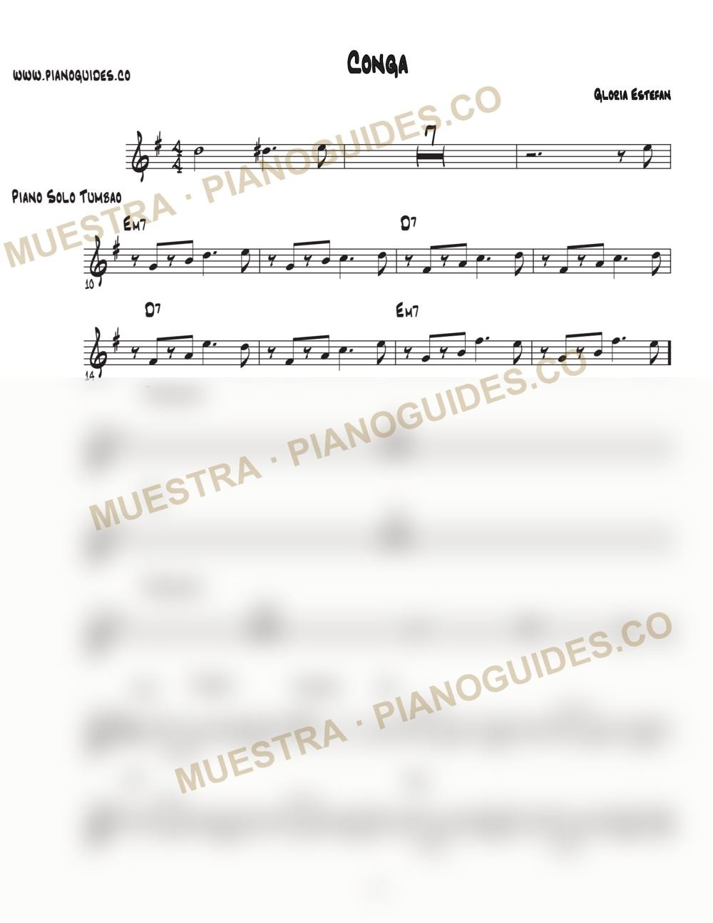 Primera página de la guía Conga