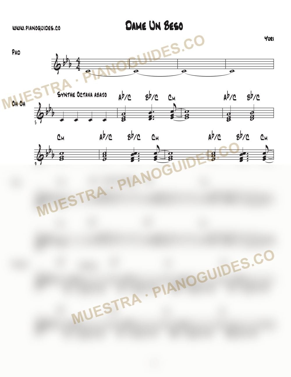 Primera página de la guía Dame Un Beso