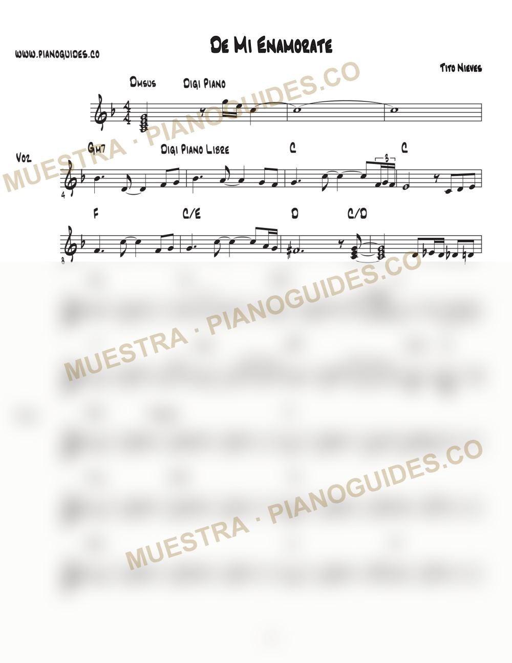 Primera página de la guía De Mí Enamórate