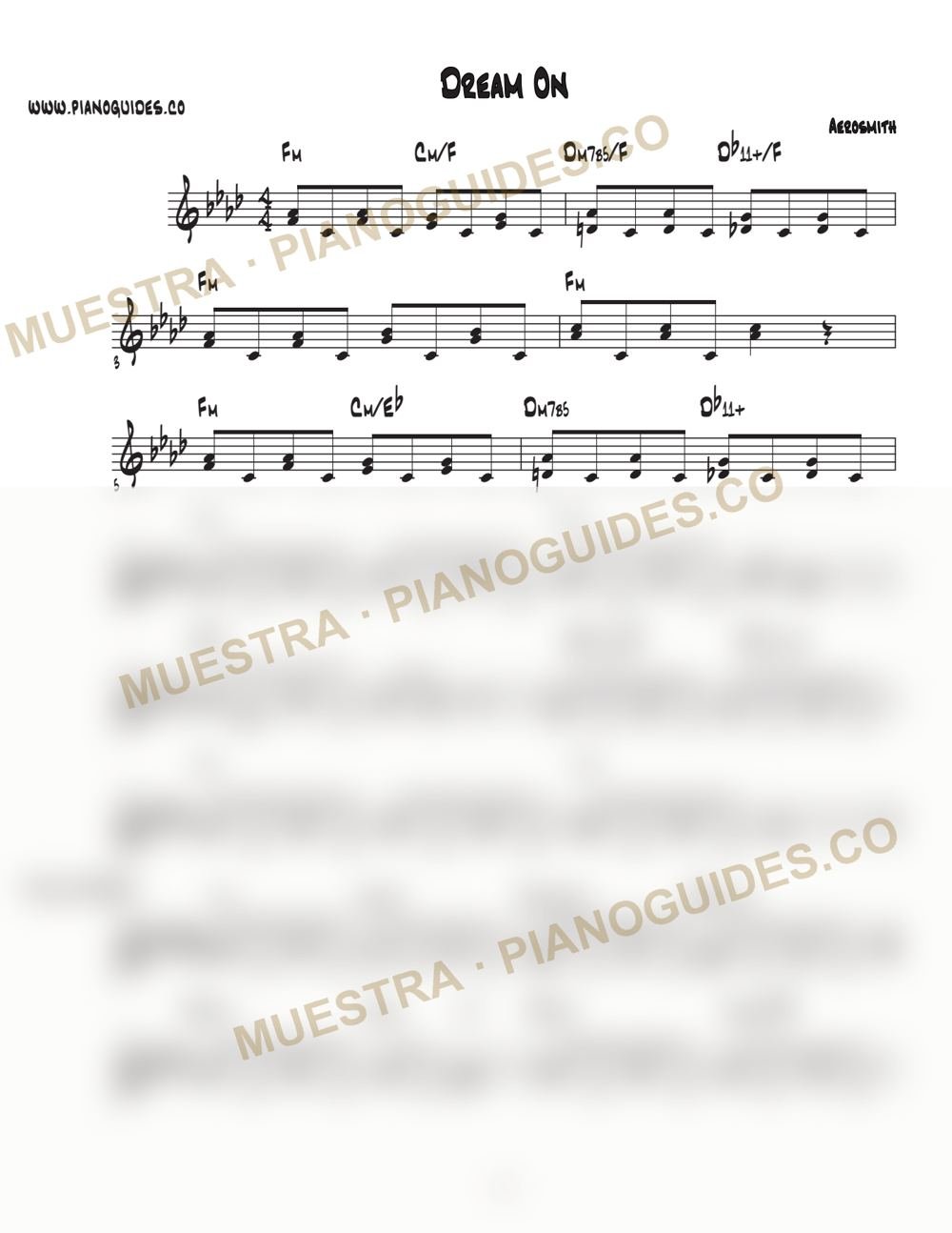 Primera página de la guía Dream On