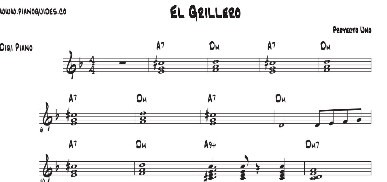 Título y primeras líneas de la guía de El Grillero