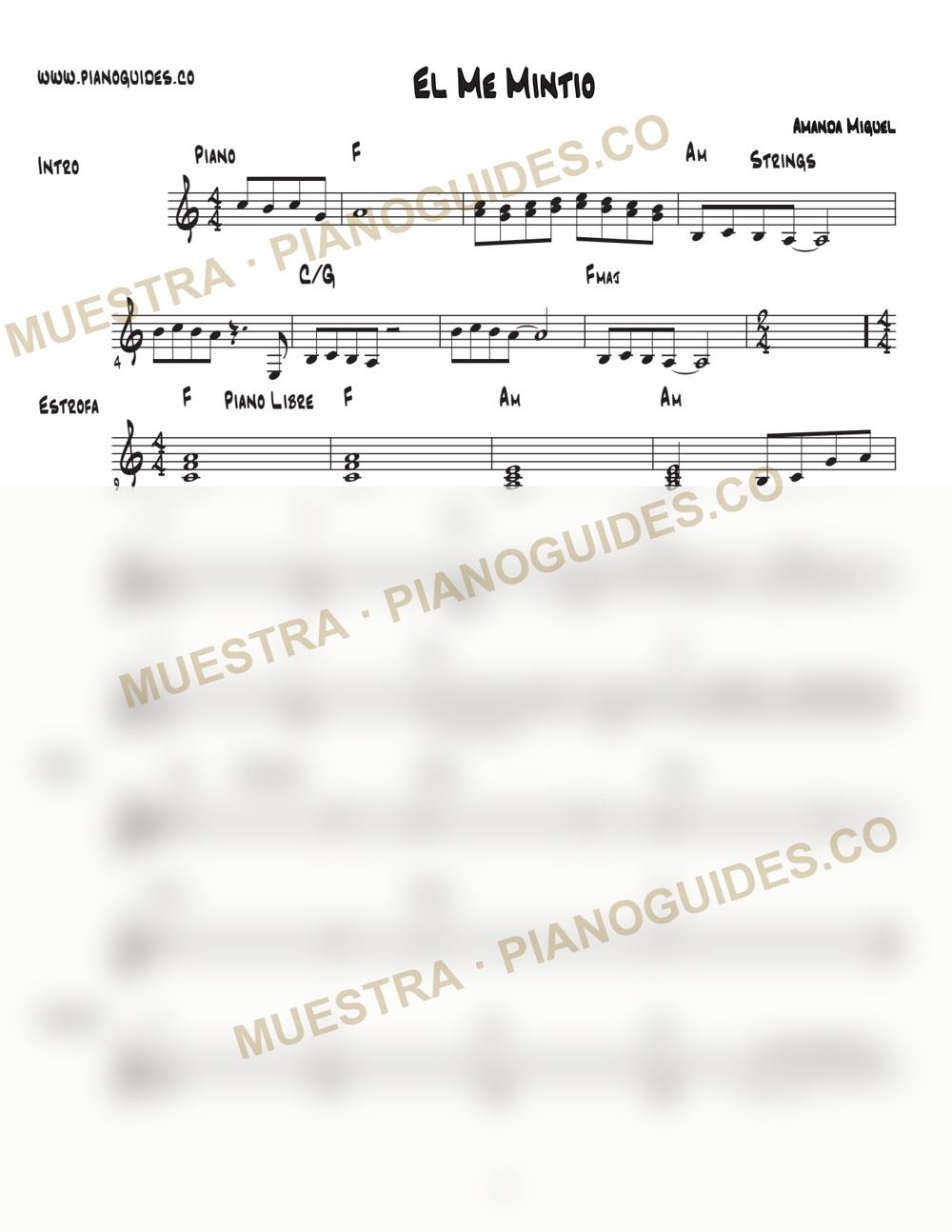 Primera página de la guía Él Me Mintió