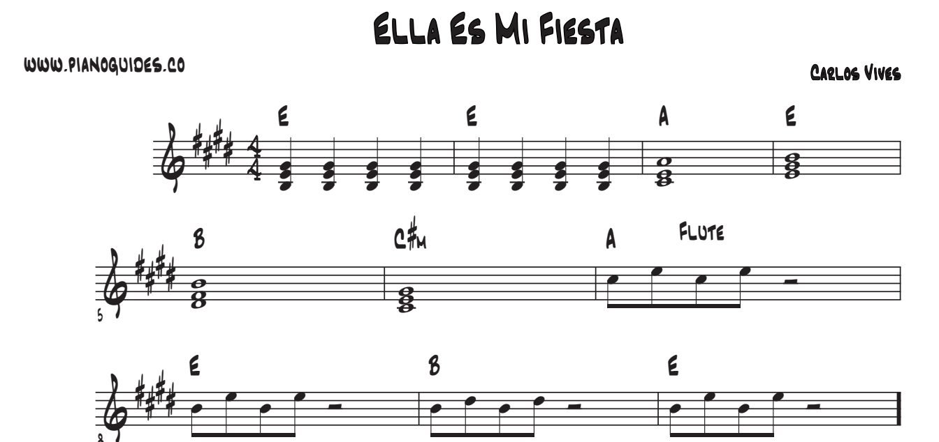 Título y primeras líneas de la guía de Ella Es Mi Fiesta