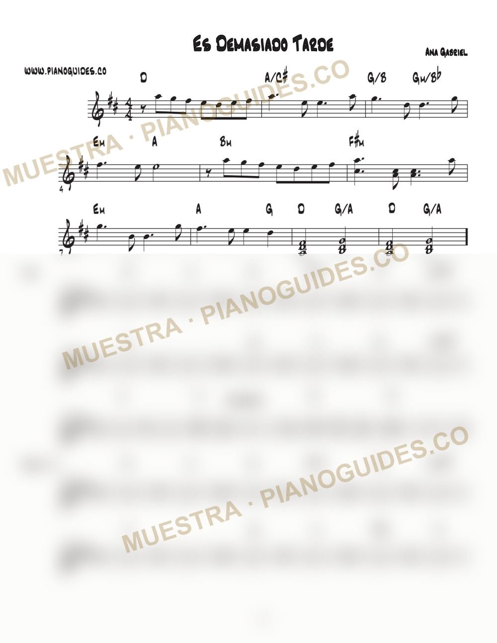 Primera página de la guía Es Demasiado Tarde