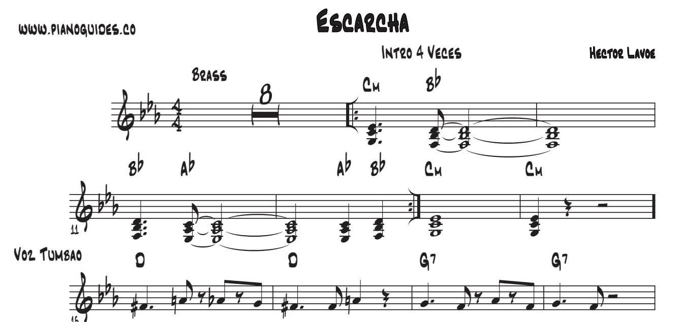 Título y primeras líneas de la guía de Escarcha