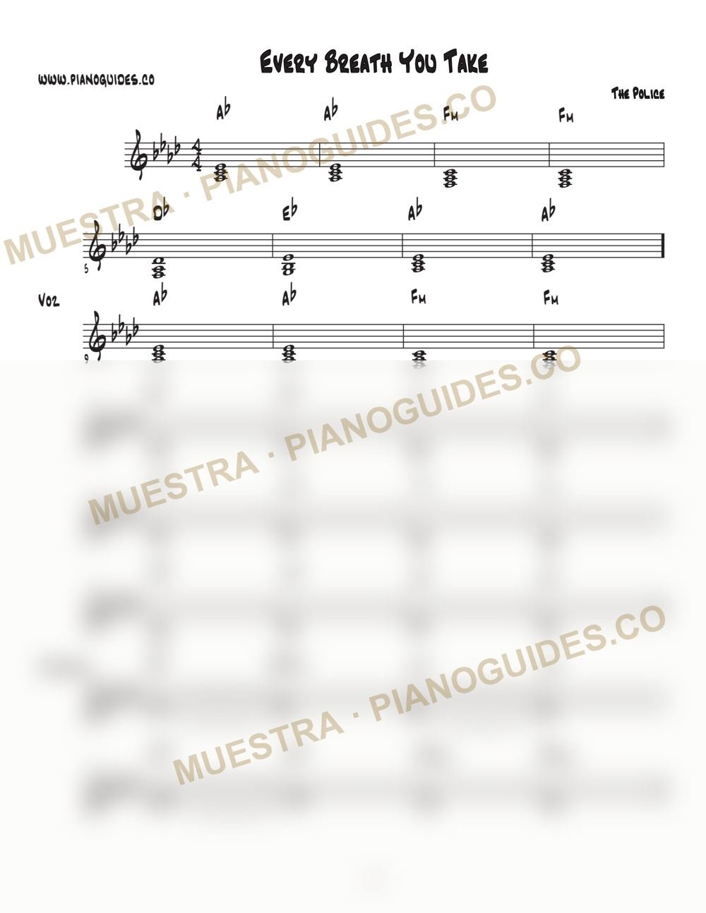 Primera página de la guía Every Breath You Take