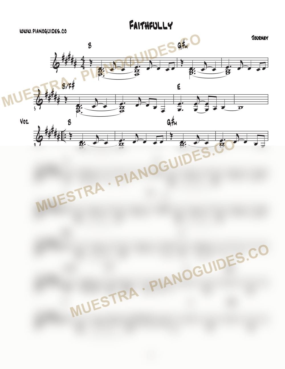 Primera página de la guía Faithfully