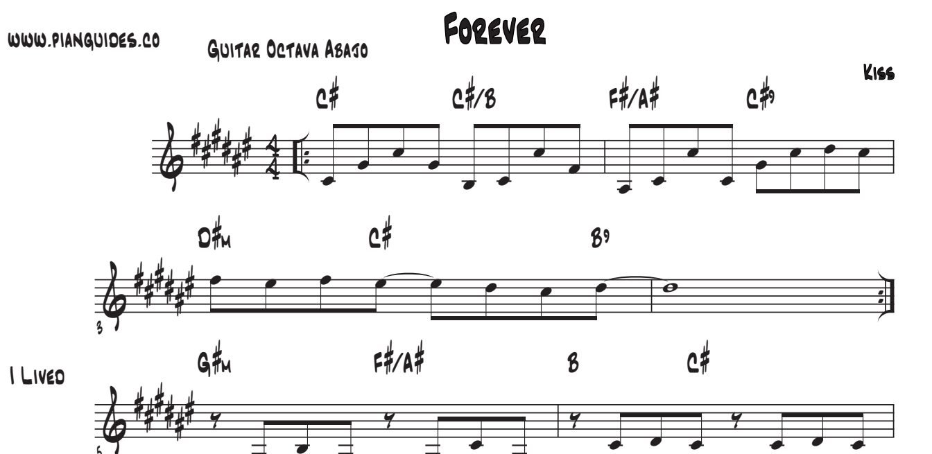 Título y primeras líneas de la guía de Forever