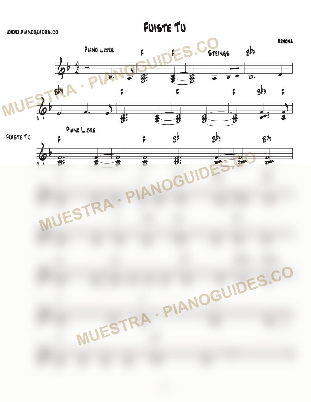 Primera página de la guía Fuiste Tú