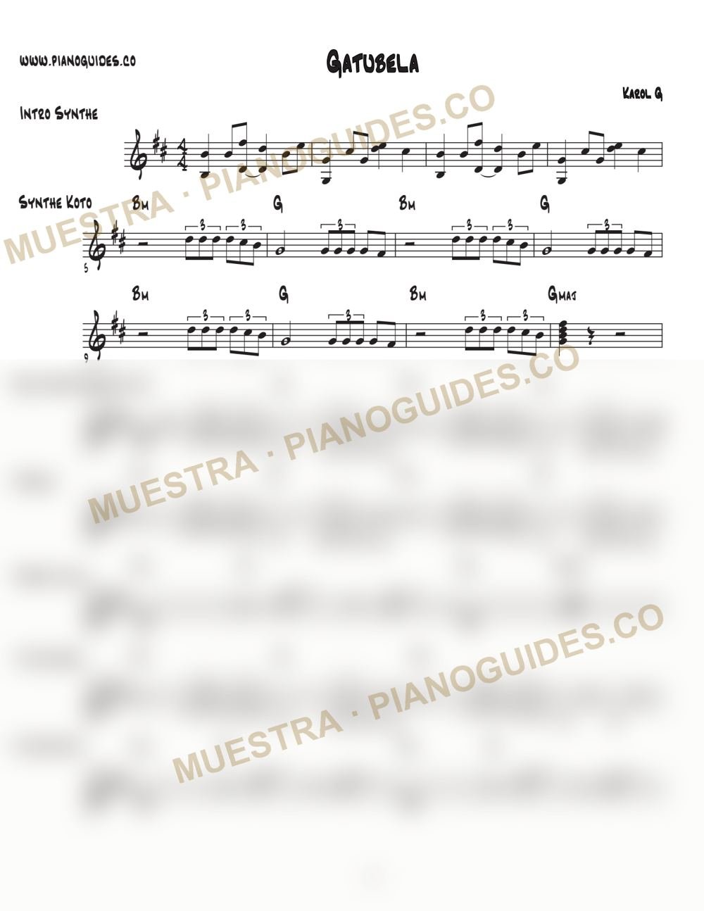 Primera página de la guía Gatúbela