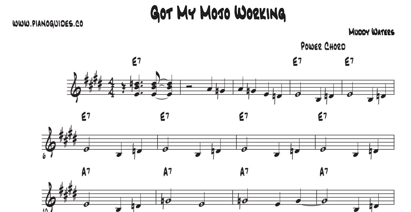 Título y primeras líneas de la guía de Got My Mojo Working