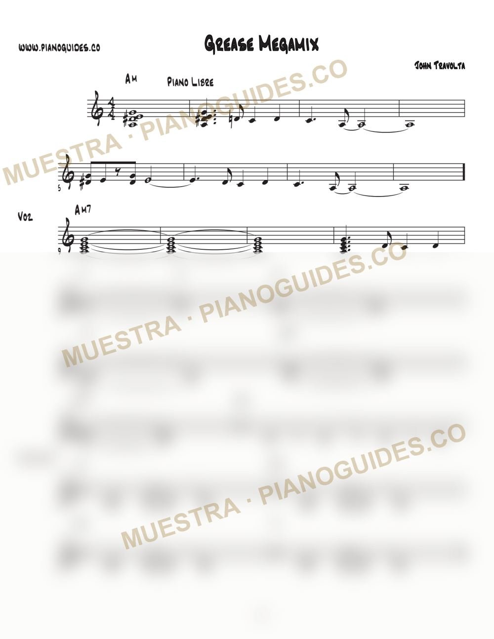 Primera página de la guía Grease Megamix