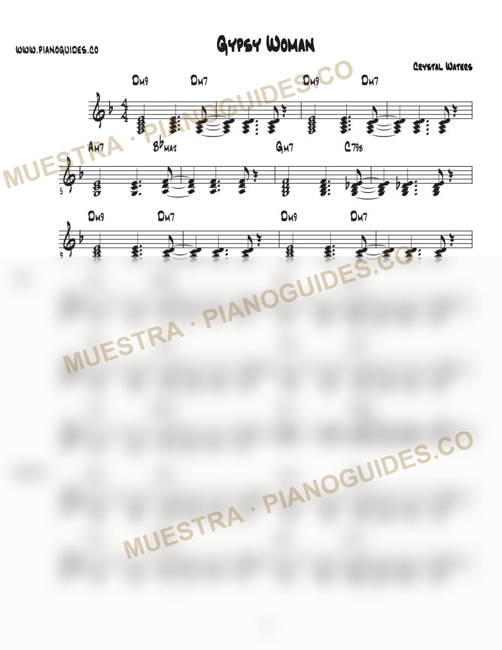 Primera página de la guía Gypsy Woman