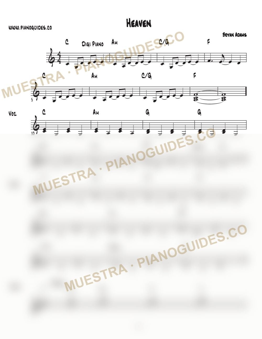 Primera página de la guía Heaven