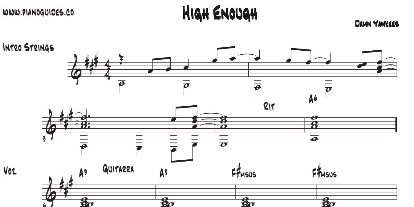 Título y primeras líneas de la guía de High Enough