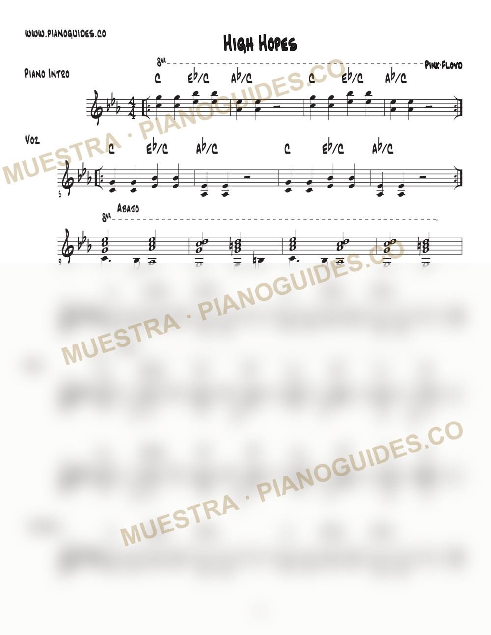Primera página de la guía High Hopes