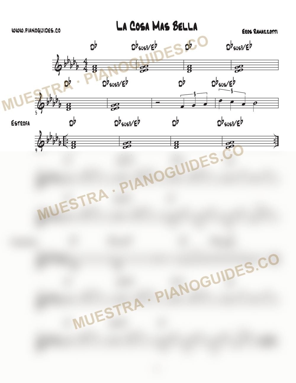 Primera página de la guía La Cosa Más Bella