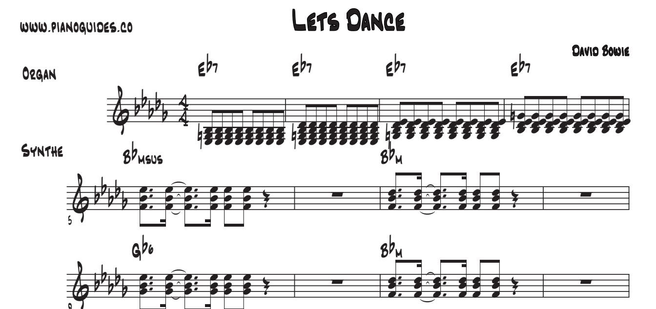 Título y primeras líneas de la guía de Let's Dance