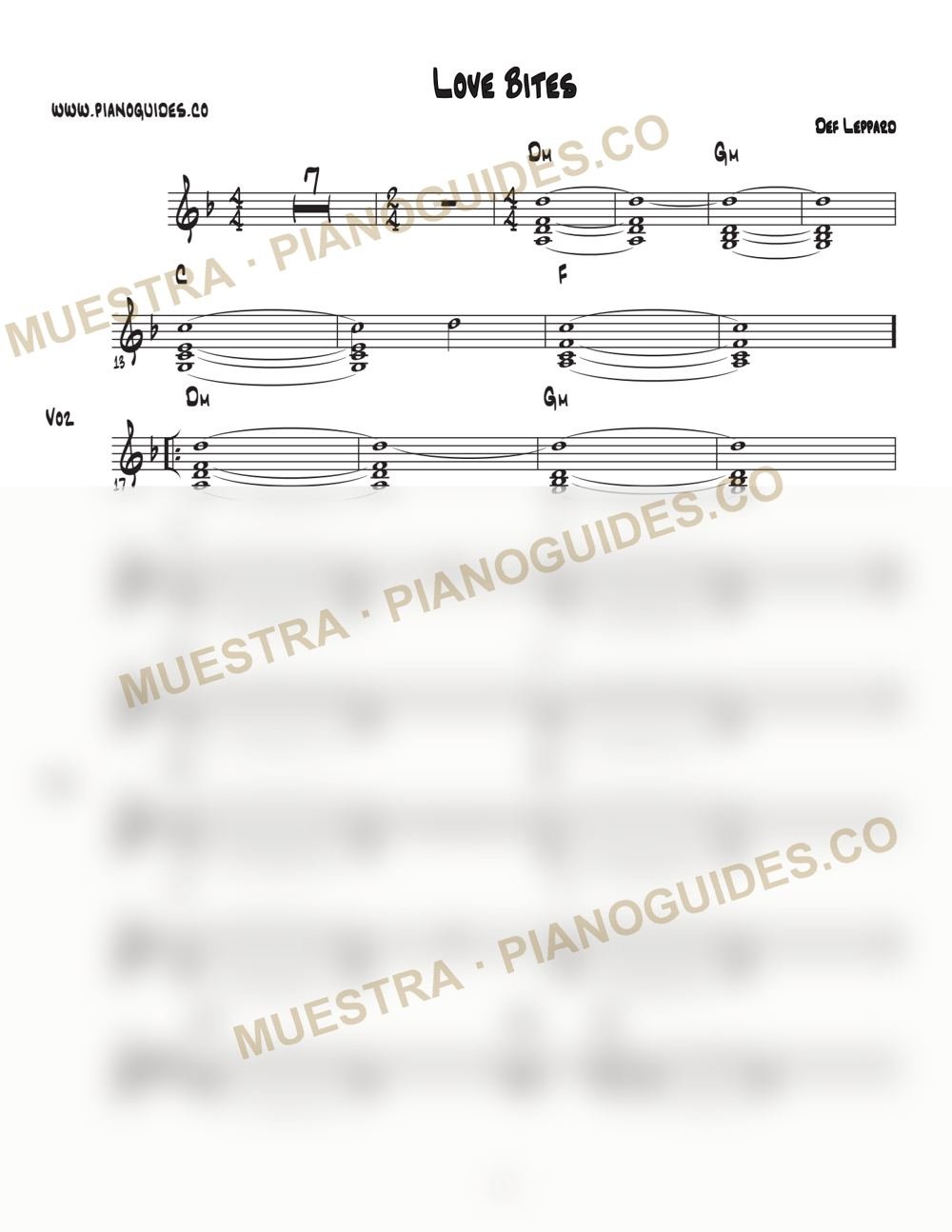 Primera página de la guía Love Bites