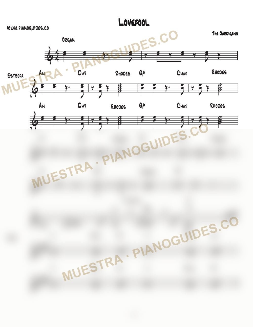 Primera página de la guía Lovefool