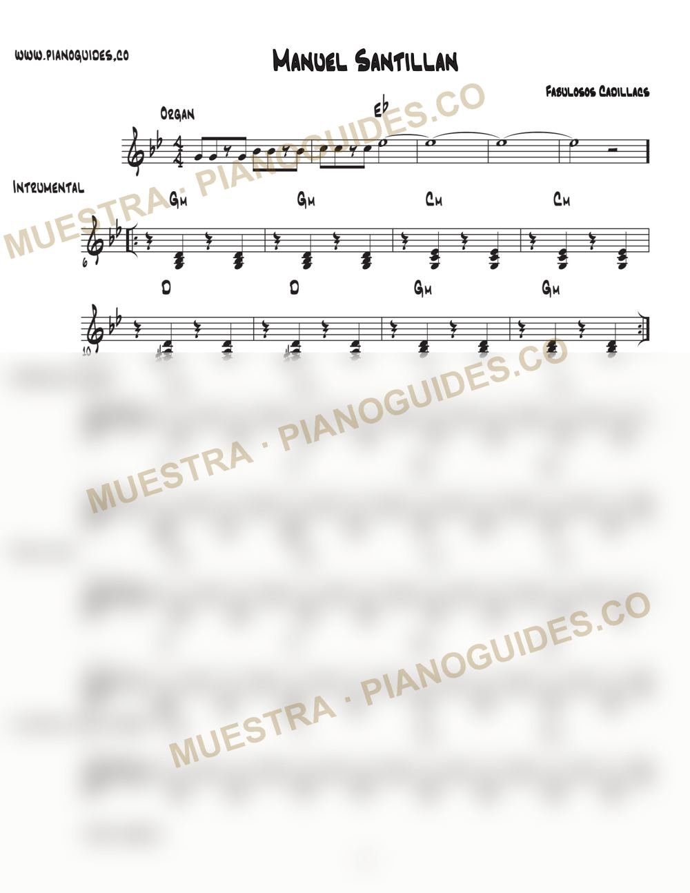 Primera página de la guía Manuel Santillán