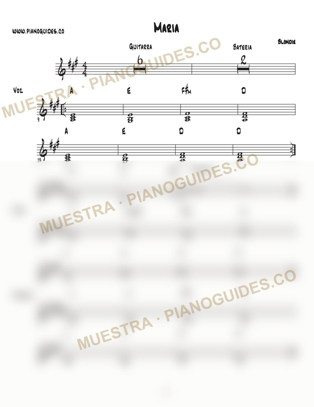 Primera página de la guía María
