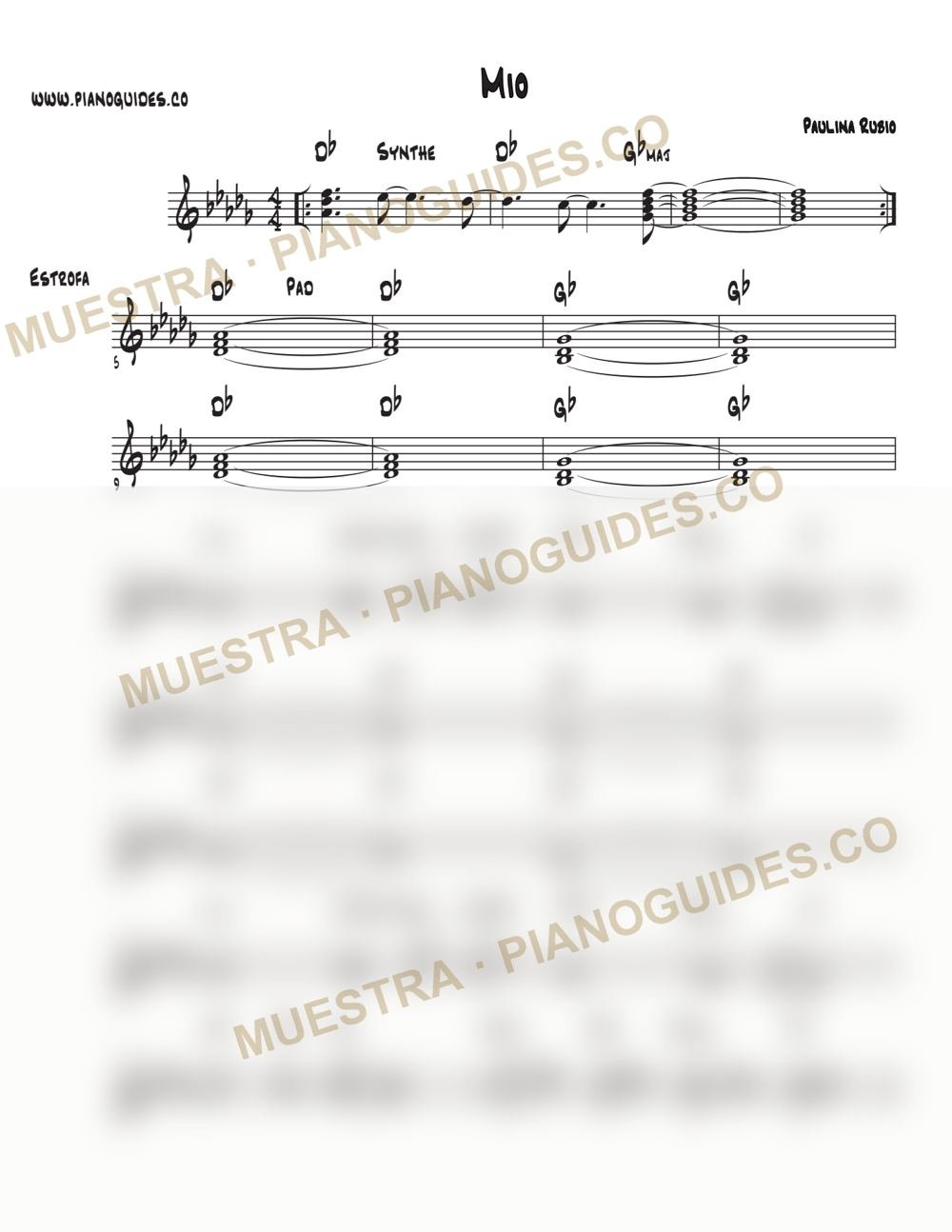 Primera página de la guía Mío