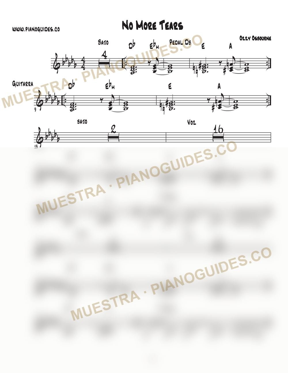 Primera página de la guía No More Tears