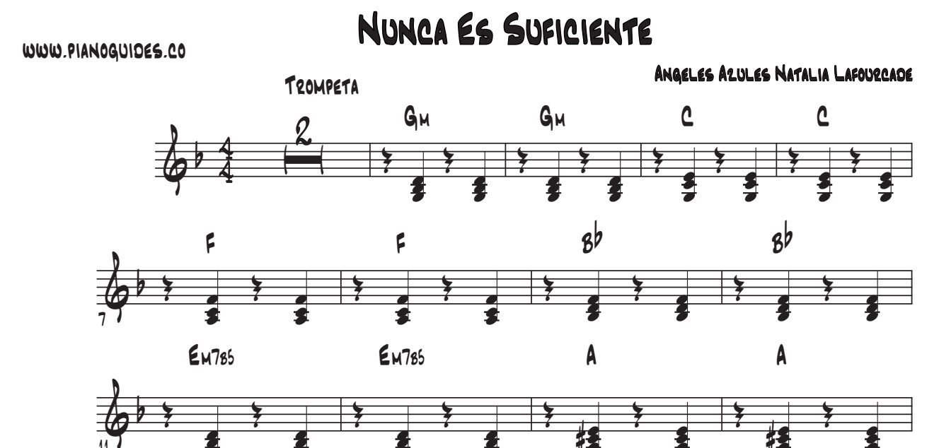 Título y primeras líneas de la guía de Nunca Es Suficiente