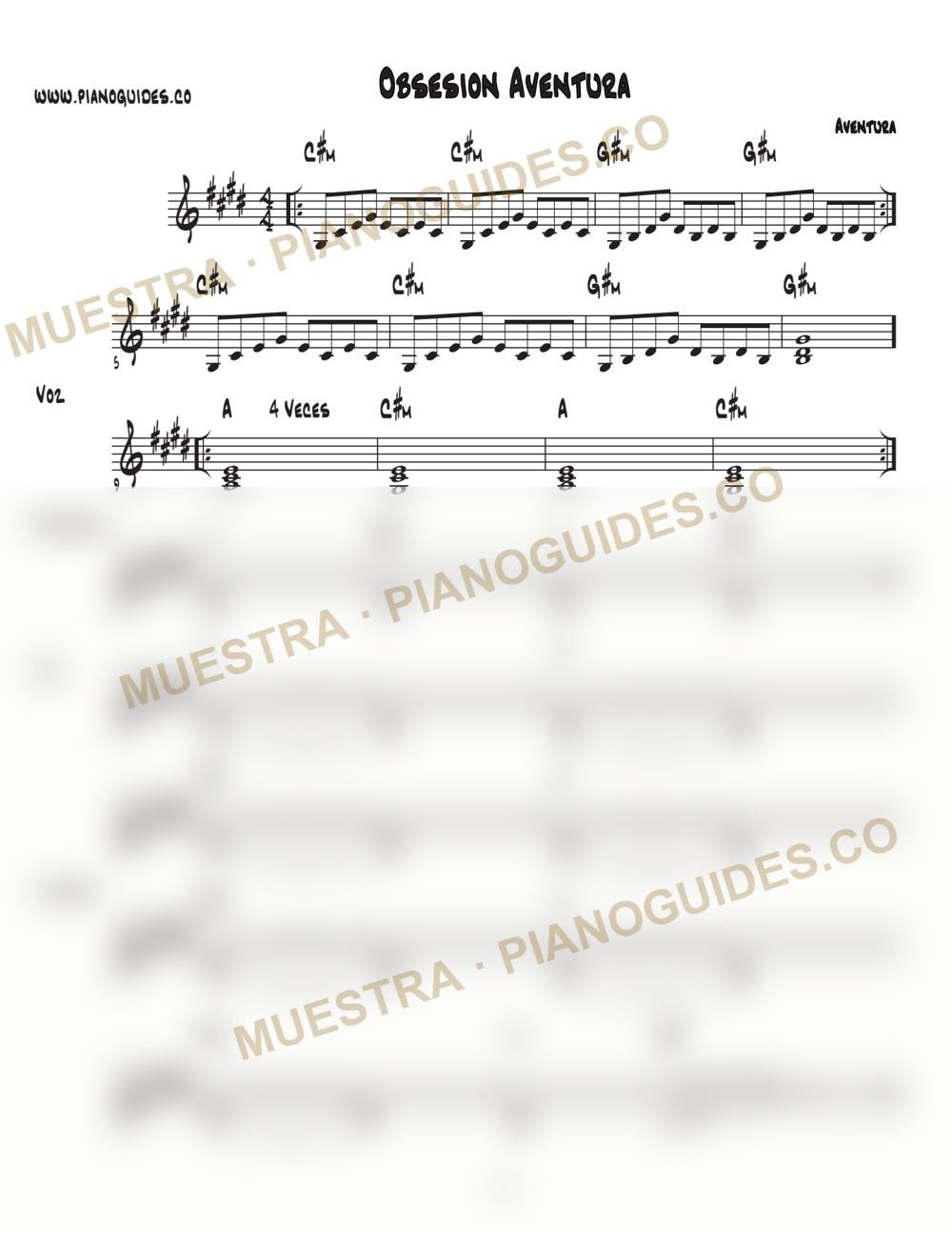 Primera página de la guía Obsesión