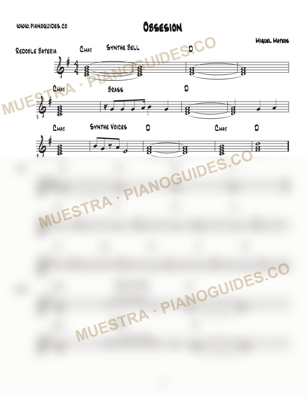 Primera página de la guía Obsesión
