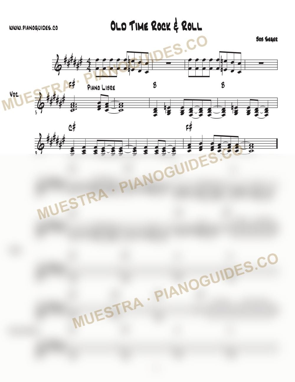Primera página de la guía Old Time Rock & Roll