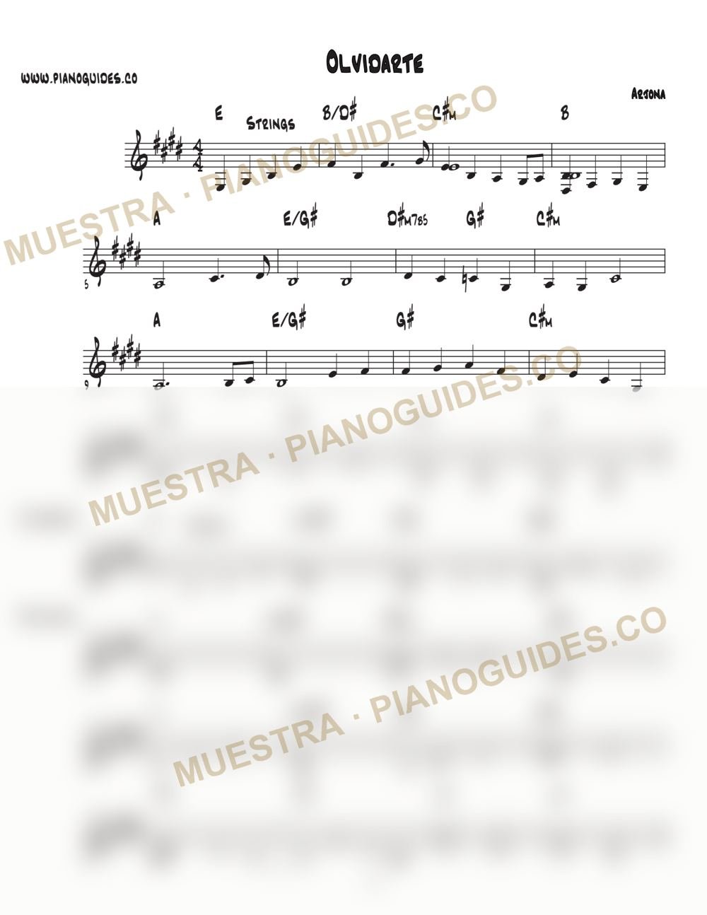 Primera página de la guía Olvídarte
