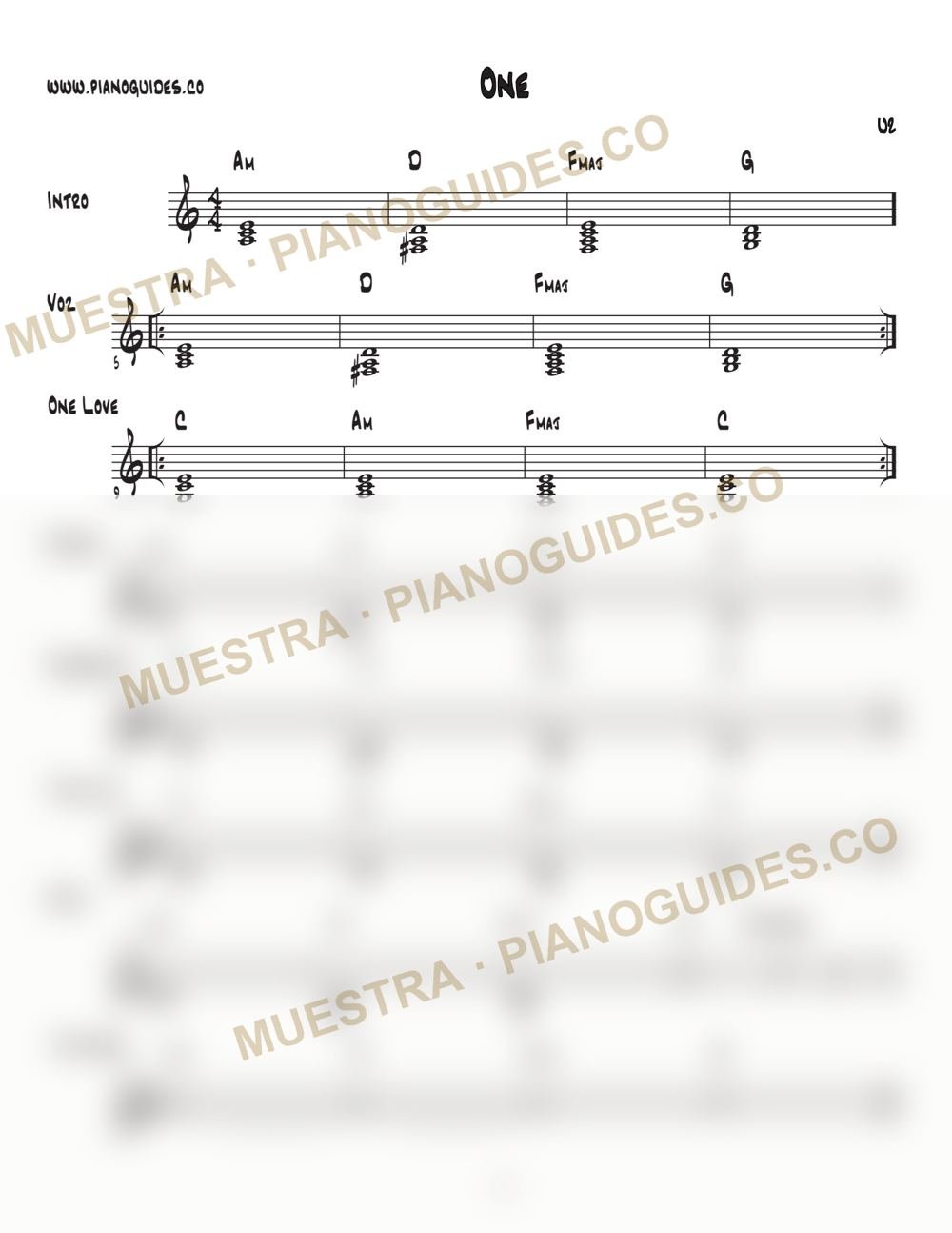 Primera página de la guía One