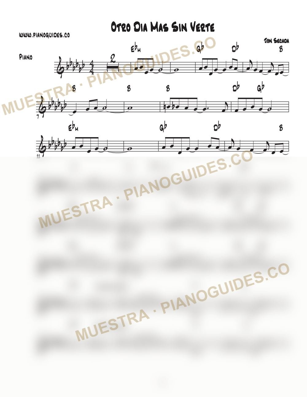 Primera página de la guía Otro Día Más Sin Verte