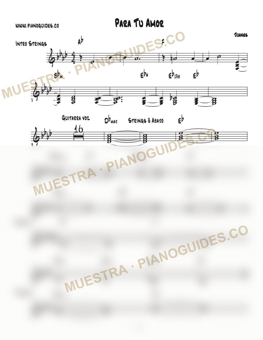 Primera página de la guía Para Tu Amor