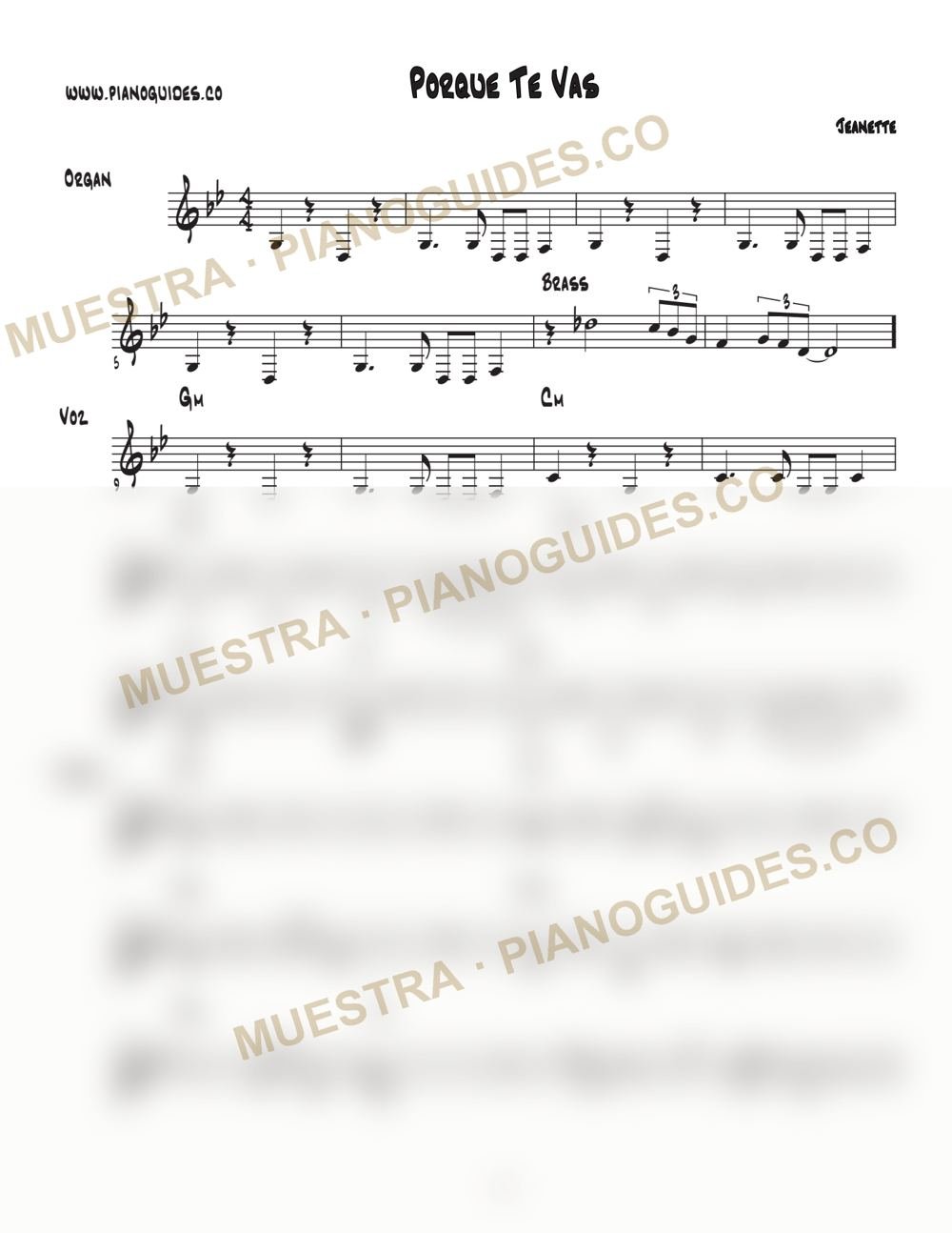 Primera página de la guía Porque Te Vas