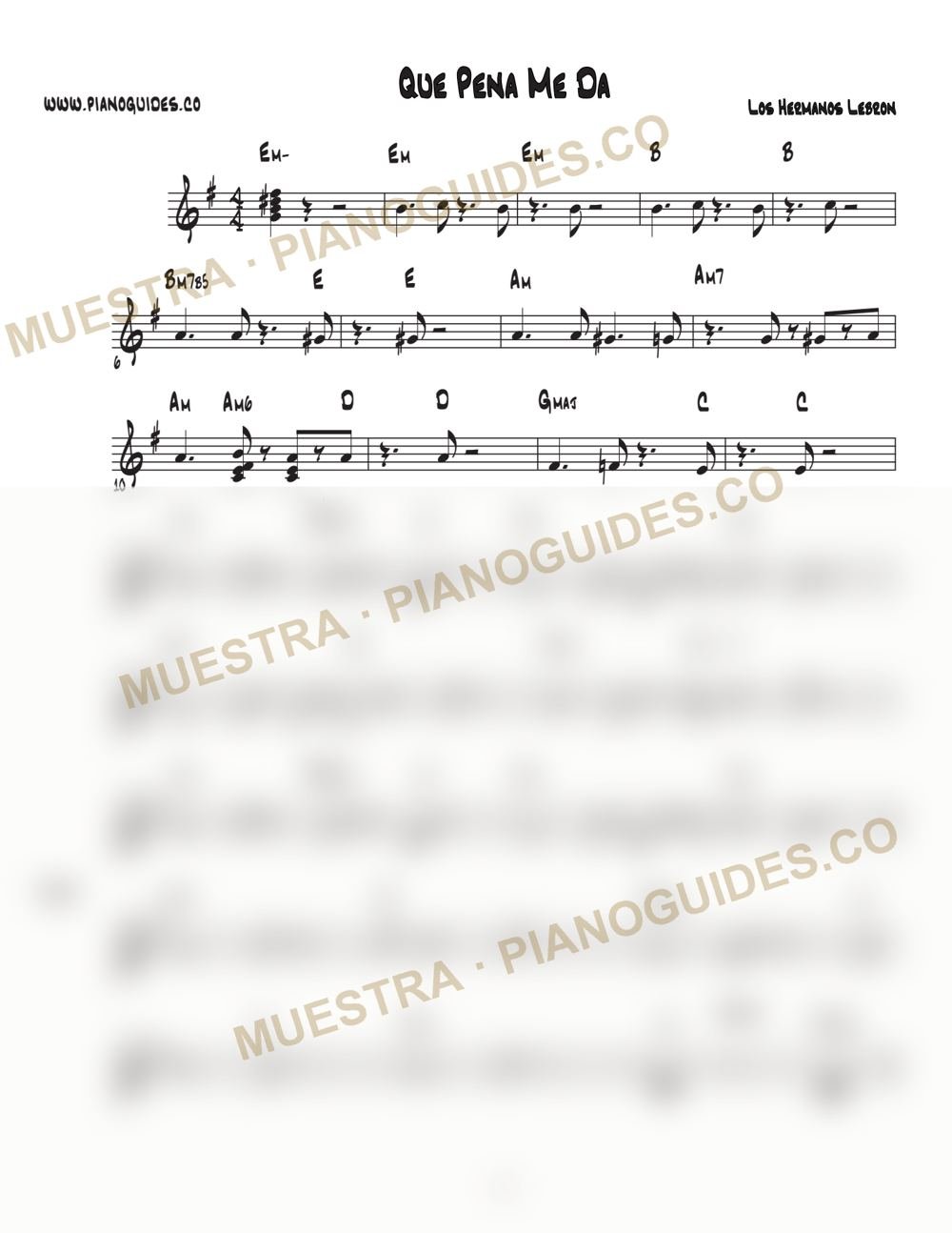 Primera página de la guía Qué Pena Me Da