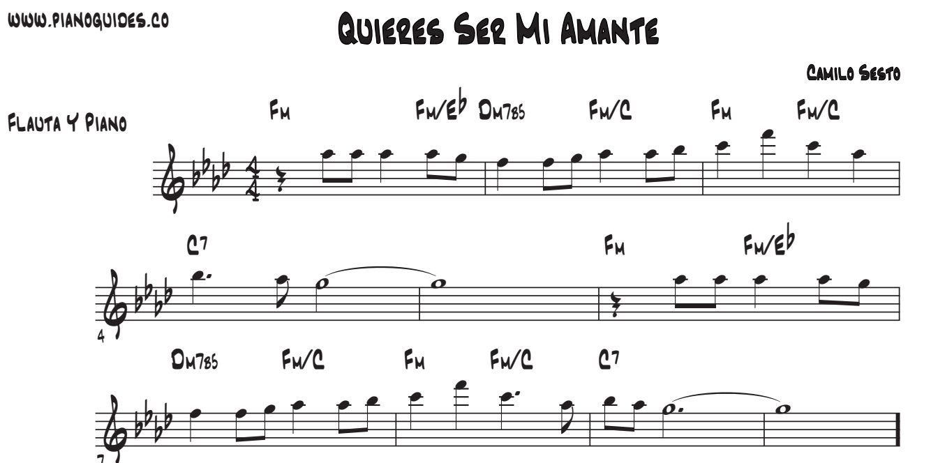 Título y primeras líneas de la guía de ¿Quieres Ser Mi Amante?