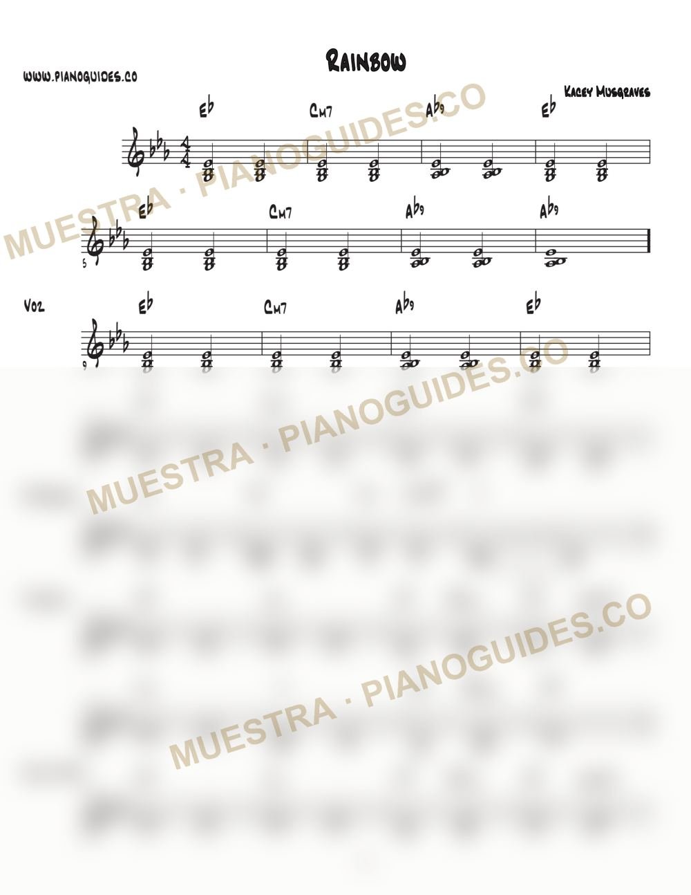 Primera página de la guía Rainbow